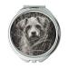 Mirror makeup mirror Animals Dog Domestic Animal Portrait Black White Pocket Mirror portable mirror