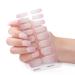 Semi Cured Gel Nails Strips - 16 Stickers Gradual Style Nail Wraps Soft - Glossy Self-Adhesive Semi Cured Gel Nails Gel Nail Stickers - Gel Wraps for Nails Tip Manicure UV/LED Lamp (Gradual Style)