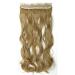 Buy 74cm Clip-in Hair Extensions - Wavy Medium Blonde Human Hair - 5 Clips - 130g Weft for Natural Look - Buy Online on GoSupps.com