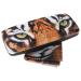 Paule & Knopf hard case NAIROBI with tiger motif in brown/black with matching microfibre cloth brown/black tiger