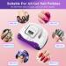 248W UV LED Nail Lamp - Upgrade 60 Led Beads, LCD Display, Auto Sensor, 4 Timer Settings - Professional Gel Curing Lamp for Home Salon - White - Buy Online on GoSupps.com