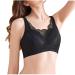 XWSM bags BH Daily Post Surgical mastectomy BH with breast prosthesis pockets women women cotton wireless full bralette xxxl/xxx large black