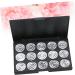 DRESSOOS 15 Eyeshadow Case Estuche De Maquillaje Empty Eyeshadow Palette Cosmetic Cases for Traveling Silver - Buy Online on GoSupps.com