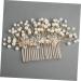 Ipetboom Bridal Hair Comb Bridal Hair Pin Rhinestone Bridal Rhinestone Hair Clips Leaf Flower Hair Comb Pearl Hair Comb Metal Hair Clips Tiara Wedding Bride Hair Accessories - Buy Online on GoSupps.com