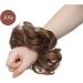 Light Brown Updo Ponytail Hair Extensions - Messy Scrunchies Bun for Women - Curly Wavy Hairpieces & Accessories - 25g - Buy Online on GoSupps.com