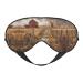 Farm with Deer Print Unisex Sleep Mask Double-Sided Eye Mask Ideal for Sound Sleep and Skin Care Black