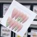 Removable and wearable nail art French Almond Ombre Handmade Press On Nails Long Acrylic False Nail Tips InNail (Color : 29198 Size : S)