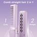 Rechargeable Mini Hair Straightener & Comb Brush | 2 in 1 Portable Design for All Hair Types - Purple - Buy Online on GoSupps.com
