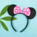 12 Pack CHuangQi Mouse Ears Headband in Solid Black and Pink Bow for Boys & Girls Birthday Party - Buy Online on GoSupps.com
