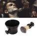 Professional Black Shaving Brush Bowl - Soft Artificial Bristles for Hairdressers | Safe & Durable Razor Brush Tool - International Shipping Available - Buy Online on GoSupps.com