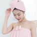 Super Absorbent Microfiber Towel for Women - Fast Drying Hair Turban for Curly Long & Thick Hair (Light Pink) - 25.4 x 66 cm - Buy Online on GoSupps.com