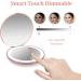 Kintion LED Lighted Travel Makeup Mirror 1X/10X Rechargeable Compact Pocket Mirror - Rose Gold - Buy Online on GoSupps.com