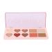 Multi 4 in 1 Face Palette Eyeshadow Blush Contouring and Highlighter Makeup Cosmetic Palette(Red Brown Plate)