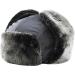 Basic Solid Dark Grey Aviator Trapper Hat with Ear Flaps | One Size Warm Winter Bomber Ushanka Eskimo Hat - Buy Online on GoSupps.com