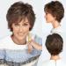 EMMOR Short Brown Human Hair Blend Wig for Women  Natural Lightweight Hair Layered Style Wigs Softer/Finer/Lightweight for Every day Natural Brown