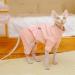 TENGTUD Hairless Cat Clothes Pet Warm Clothes for Sphynx Cat Pure Cotton Four Feet -XS_pink