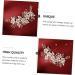 Ipetboom 1pc White Leaf Comb Rhinestone Headpiece Pearl Hair Ties Bridal Hair Comb Beautiful Hair Accessory Bridal Floral Side Comb Prom Hair Clips Hair Pin Grace Bride Alloy Crystal Flower - Buy Online on GoSupps.com