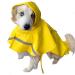Ocsoso raincoat dog hundred coat for small and medium -sized dogs rain jackets dog waterproof dog rain jacket breathable and comfortable dog coat for rainy weather clothes (yellow s)