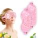 HiFineCare Cold&Hot Eye Mask Gel Bead Cooling Eye Mask for Eyes Puffy Assisted Sleep and Other Problems for Eye Reusable Plush Eye Ice Pack for Hot Cold Therapy Pink 2pcs 3