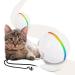 All For Paws Interactive Cat Toys Ball with LED Light,Rolling Laser Ball Cat Toy with Cat Feather Toy and Jingle Bell,USB Rechargeable Spinning Cat Ball Toy