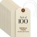 VHC Brands 9pt Creme Manila Labeling Tags with Wire Hangers Set of 100