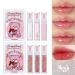 3Pcs Jelly Gloss Lipstick Set - Cute Bear Lip Glaze Waterproof & Moisturizing Lip Stain Long-Lasting Juicy Color - Best Beauty Makeup Cosmetics - Buy Online on GoSupps.com