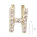 User letter H individual hip-hop tooth lines initial letters hip-hop tooth decoration Halloween tooth accessories artificial hip-hop teeth artificial Halloween teeth (gold)