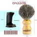 Anbbas Badger Hair Shaving Brush with Black Holder - High-Quality Wooden Handle for Men's Shaving | International Shipping Available - Buy Online on GoSupps.com