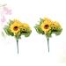 HOMSFOU 4 Pcs Wedding Boquets Flowers Wedding Decor Sunflower Artificial Sunflower Household Decor Floral Decor Plant Decorations Groom Lapel Ornament Eps Artificial Flowers Yellowx2pcs 30cmx2pcs - Buy Online on GoSupps.com
