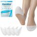 Toe protection silicone 4pcs soft toe caps toes gel ballet lace sauces toe protection ballet lace shoes silicone gel pads for ballet shoes high heel shoes pain relief white 4PCs ballet toe protection