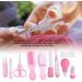 Baby Grooming Set - 10-in-1 Essential Accessories for Hair, Nails, Nose, Teeth, and Ears | Portable Baby Care Kit for Boys and Girls (Pink) - Buy Online on GoSupps.com