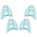 Baluue Safety Glasses Side Shields 2 pairs Flexible Slip on Side Shields for Eyeglasse Eyeglasses Frames Green