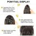 MODSIGHT 24 Inch Black Brown Wavy Ponytail Extension - Synthetic Corn Wave Long Clip Ponytail for Women and Girls - Buy Online on GoSupps.com