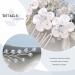 Vakkery Flower Bridal Hair Comb Silver Bride Crystal Hair Headpiece Prom Wedding Hair Accessories for Women and Girls - Buy Online on GoSupps.com