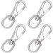 SHONAN Stainless Steel Flag Clips - 4 Pack 3.5 Inch Swivel Snap Hooks for Flagpole Rope, Dog Leashes, Keychains, Boat Ropes, Bird Feeders - Buy Online on GoSupps.com