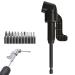 ldawu Corner Tool Screw Hub with Multi-Function Bend Screwdriver Bit Multifunction Right Angle Screwdriver Corner Tool Screw Hub Right Angle Drill Attachment with 10 Set Tools (Black Long) Black Long