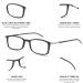 OuShiun Slim Reading Glasses - Blue Light Filter Eyewear for Men & Women | Lightweight Thin Reader Computer Glasses - Black 3.0x - Buy Online on GoSupps.com