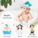 FUNUPUP Baby Shower Cap - Adjustable Hair Washing Shield for Kids - Blue Dinosaur Design - Buy Online on GoSupps.com
