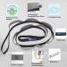 AZURELIFE 11-Loop Half Elastic Stretch Strap for Yoga, Physical Therapy & Dance - Gray | Instruction Guide Included - Buy Online on GoSupps.com