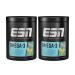 ESN Super Omega -3 2 x 300 capsules high -dose fish oil with 400 mg EPA and 300 mg DHA per capsule tested quality - made in Germany 300 capsules (2 -pack)