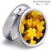 Travel Pill Box with Yellow Maple Leaves - 3 Compartment Portable Pill Organizer for Purse & Pocket - Buy Online on GoSupps.com