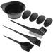 Kit de Coloration Capillaire 5 Pi ces Noir Bol Brosse Peigne Prot ge-Oreilles Outils de Teinture Capillaire Professionnels pour Salon et Usage Domestique Adapt s Cheveux