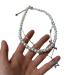Southjieling luxurious zircon-star-trailer necklace unique double-layer zircon-star trailer necklace elegant pearl necklace double-layer