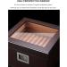 Humidor Cigar Cabinet Cedar Humidore Cigar Box with Digital Hygrometer Divider Desktop Humidor Glass for Men Holds 30-50 Cigars B - Buy Online on GoSupps.com