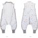 Winter Baby Sleep Sack with Feet - 2.5 TOG Cotton Bag for Toddlers - Gray Whale XL - Buy Online on GoSupps.com