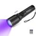Geekhigh UV flashlight 395nm zoomable pen black light flashlight with 3AAA battery Ultraviolet flashlight pet urine detector for cat dog spots bed bugs household toilet