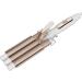3 Barrel Curling Iron Wand - Gold Large Adjustable Temperature Hair Curler - Perfect for Salon Use (US Plug - Buy Online on GoSupps.com