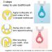 SATIS Silicone U-Shaped Kids Toothbrush 2 PCS for Kids 2-6 Years - Pink & Blue - Buy Online on GoSupps.com