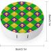 Fleur De Lis-Mardi Gras Round Case For Contact Lens Kit Storage Box with Mirror Printed - Buy Online on GoSupps.com