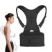 postures Corrector Brace | Back Support Brace | Orthopedic postures Brace | Shoulder Straightener Adjustable Full Back Support Upper and Lower Back postures Brace for Men and Women Black XL
